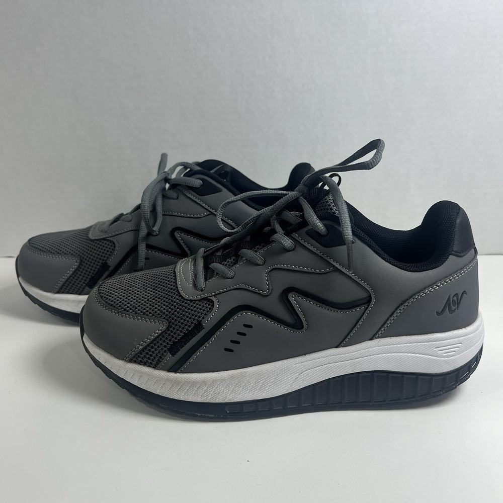 AOV Womens Gray Orthopedic Walking Sneakers Athletic Shoes Size 9.5